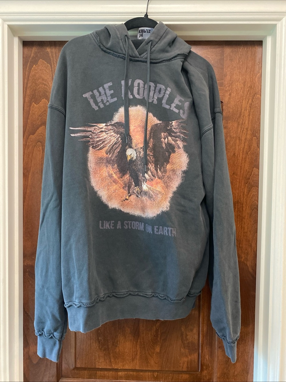 The Kooples Men’s  Like A Storm  Hoodie Sz S in washed black